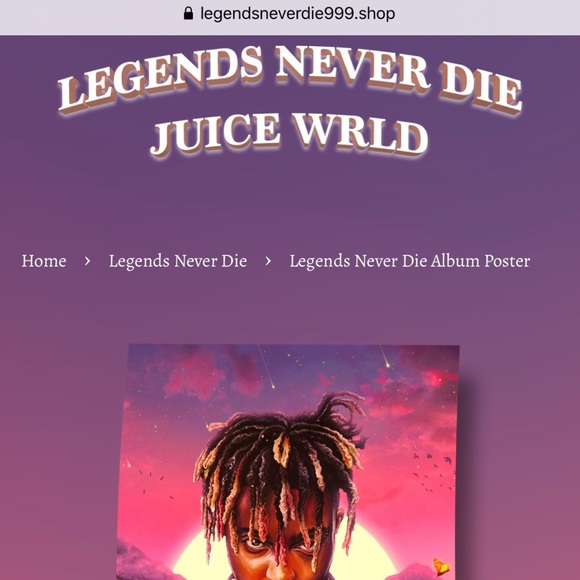 Juice WRLD Legends Never Die Album Poster 12”x 18” - Picture 2 of 4